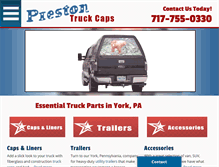 Tablet Screenshot of prestontruckcaps.com